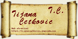 Tijana Ćetković vizit kartica